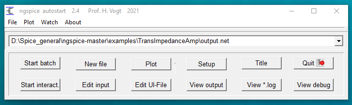 Simple ngspice GUI
