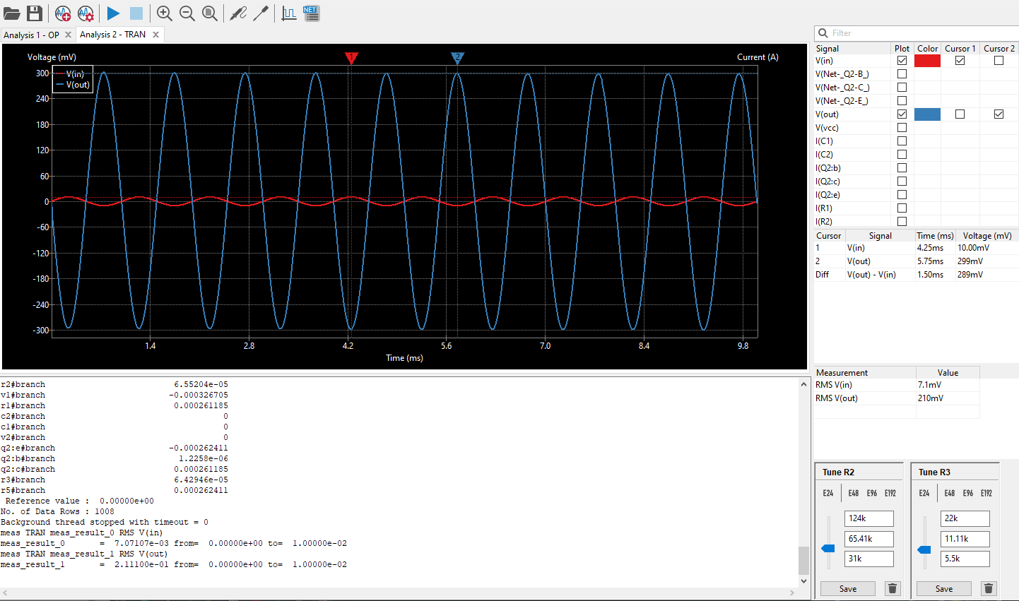 tran output bipolar amp circuit